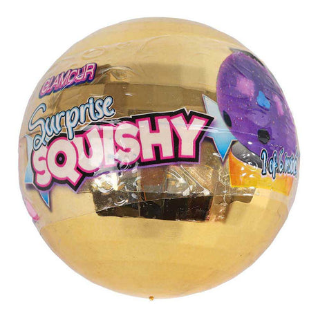 Glamor surprise glitter ball with surprise squishy