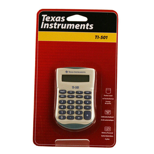 Kapesní kalkulačka Texas Instruments ti-501 modrá, bílá 8 znaků
