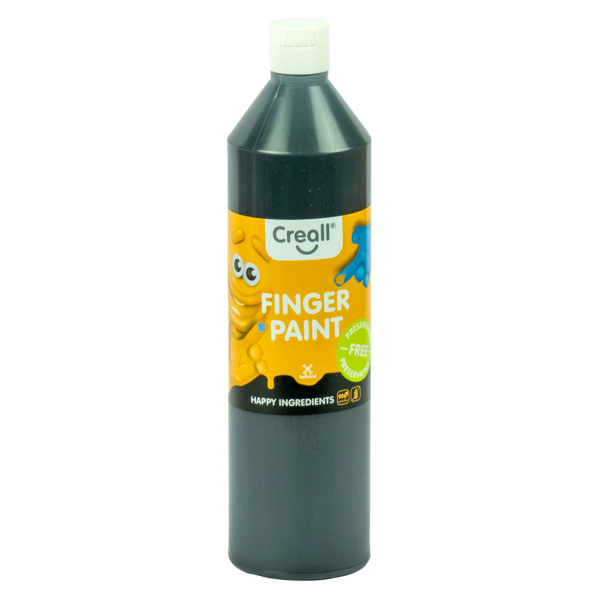 Creall Finger Paint Preservative-Free Black, 750ml