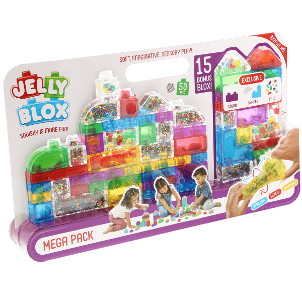 Goliath jelly blox mega pack - construction toys - soft building blocks - pain-free play - from 2 years - BPA free