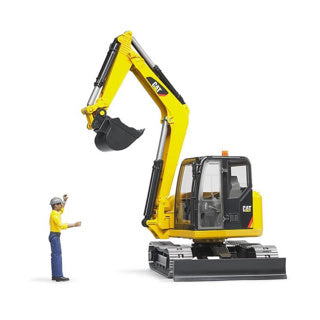 Minibagger dla kota Bruder z robotnikiem