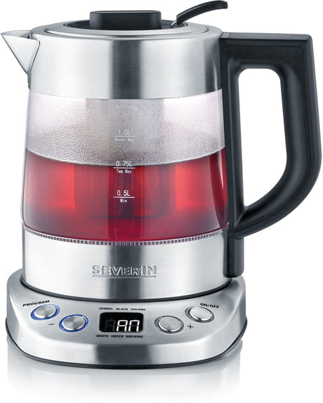 Severin kettle glass stainless steel 1l 2200w