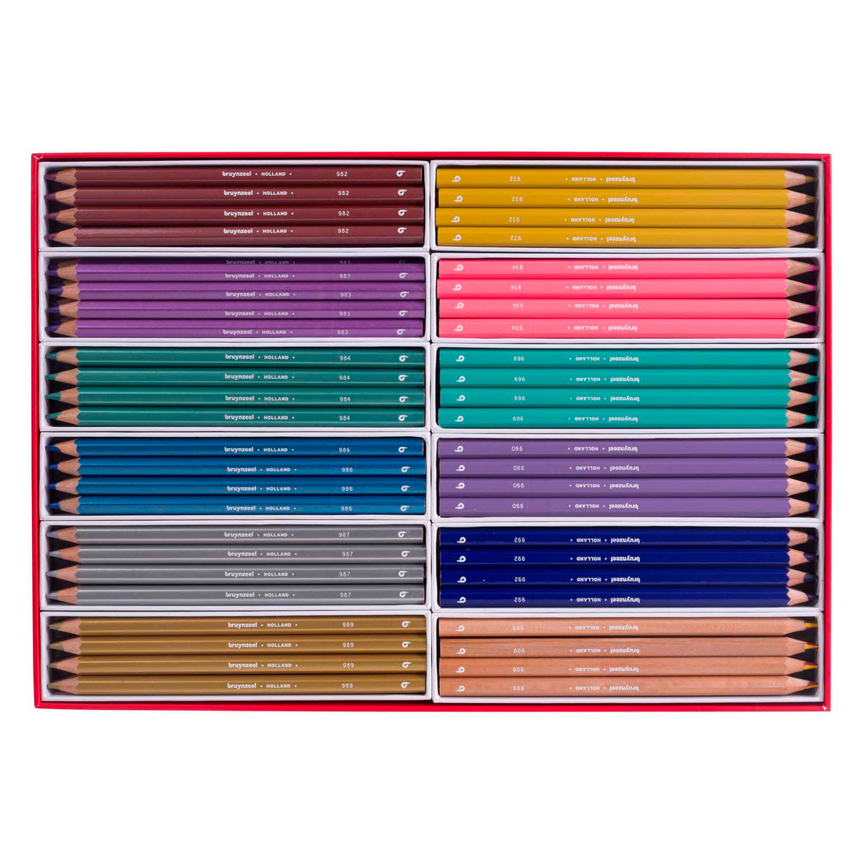 Bruynzeel mega colored pencil set metallic trend colors