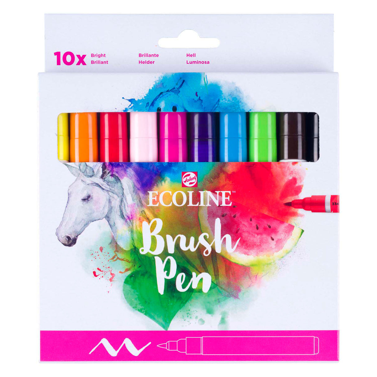 Ecoline Pinselstift-Set klar | 10 Farben