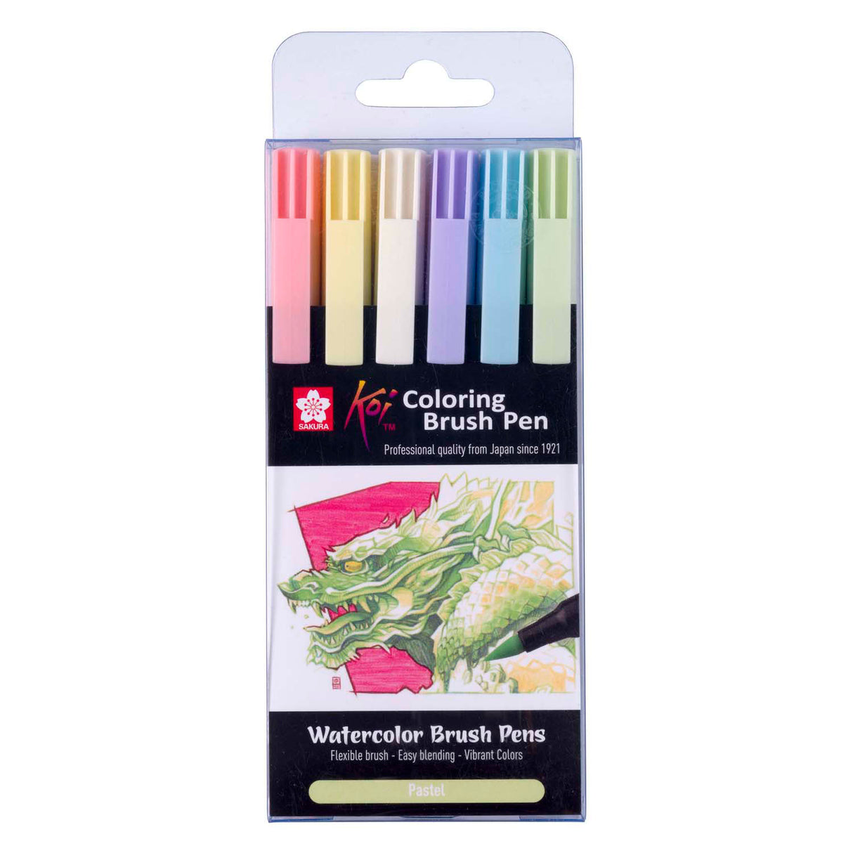 Sakura Pinsel Pen Set Pastellfarben - kreativ Markéierer fir Zeechnen a Faarwen.