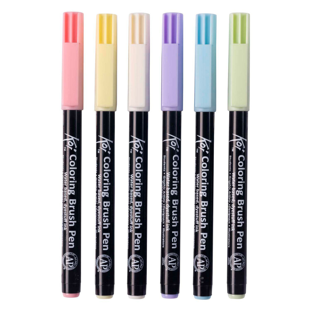 Sakura Pinsel Pen Set Pastellfarben - kreativ Markéierer fir Zeechnen a Faarwen.