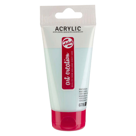 Talens art création peinture acrylique tube 75ml vert menthe 678