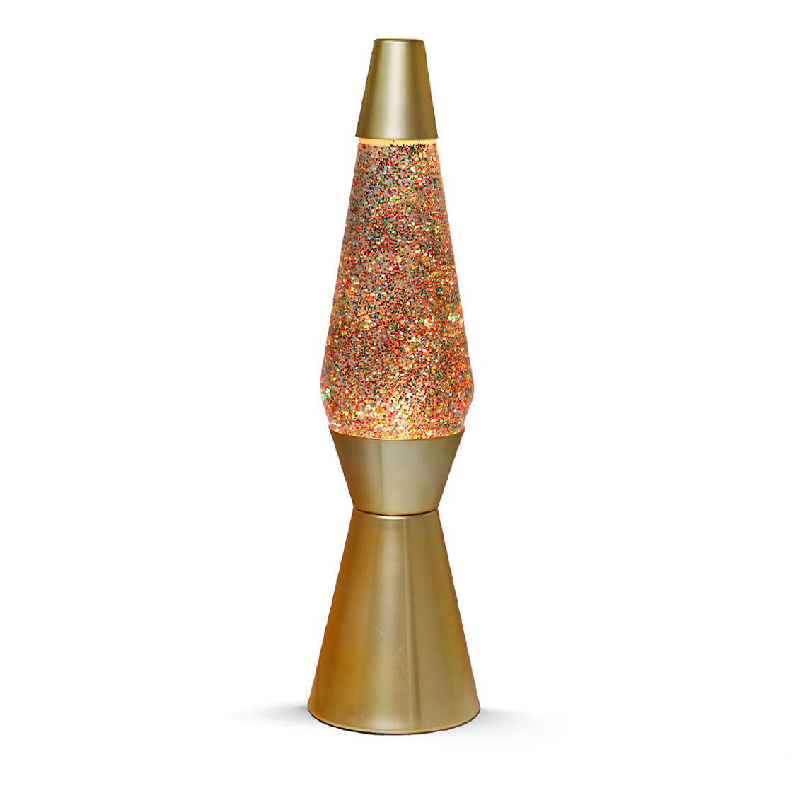 I-total lávová lampa - lávová lampa - náladová lampa - 40x11 cm - sklo hliník - 30w - glitre - zlatá - xl1770