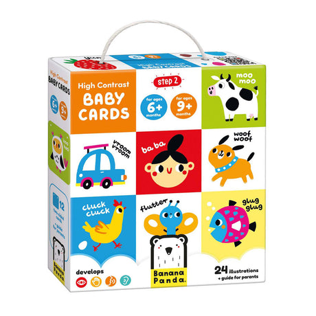 Banana panda - high contrast baby cards 6m+ 9m+ - 24pcs.