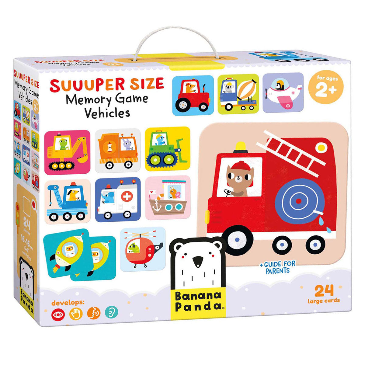 Banana panda - large memory game vehicles - 24 pcs.