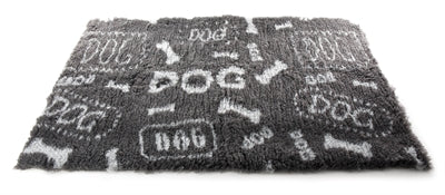 Martin vetbed dog print gray white recycled
