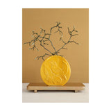 Ideas 4 seasons vaas bird mosterd ø6x20x20cm