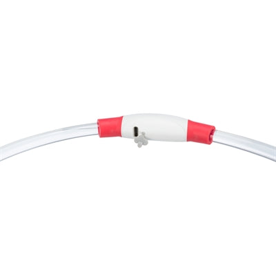 Trixie Leuchthalsband USB-Blitzlicht wiederaufladbar TPU rot