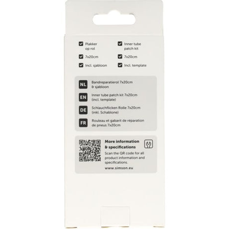 Simson tire repair patch with template 7x20cm