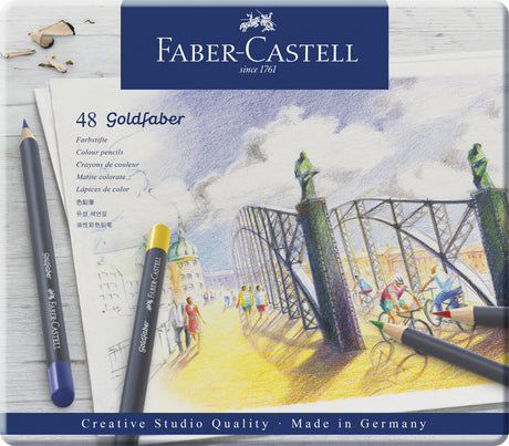 Faber-castell goldfaber colored pencils - tin 48 pieces - fc-114748