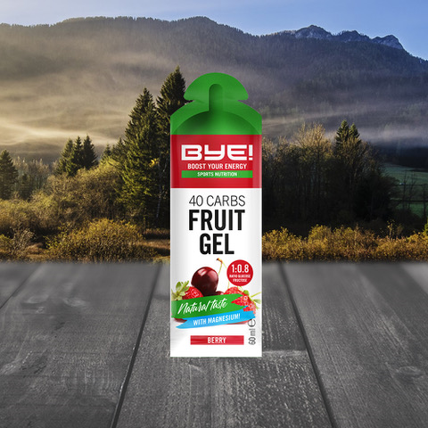 Tchau! 40 carboidratos de gel de frutas (caixa com 12 peças)