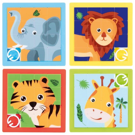 Sliding puzzles African animals, plastic