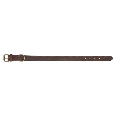 Trixie Dog Collar Rustic Greased Leather Dark Brown