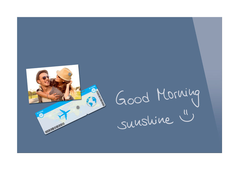 Sigel glass magnetic board - be!board - 60x40cm - powder blue - si-b1207