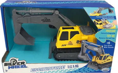 Online retail shop silver wheel excavator with sounds