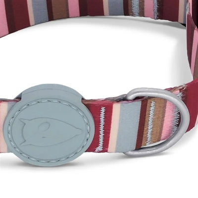 Morso Recycled Dog Collar Skyline Red Pink