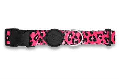 Morso dog collar recycled bubble leo pink