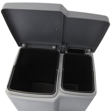Curver duo pedal bin silver 15+6l silv