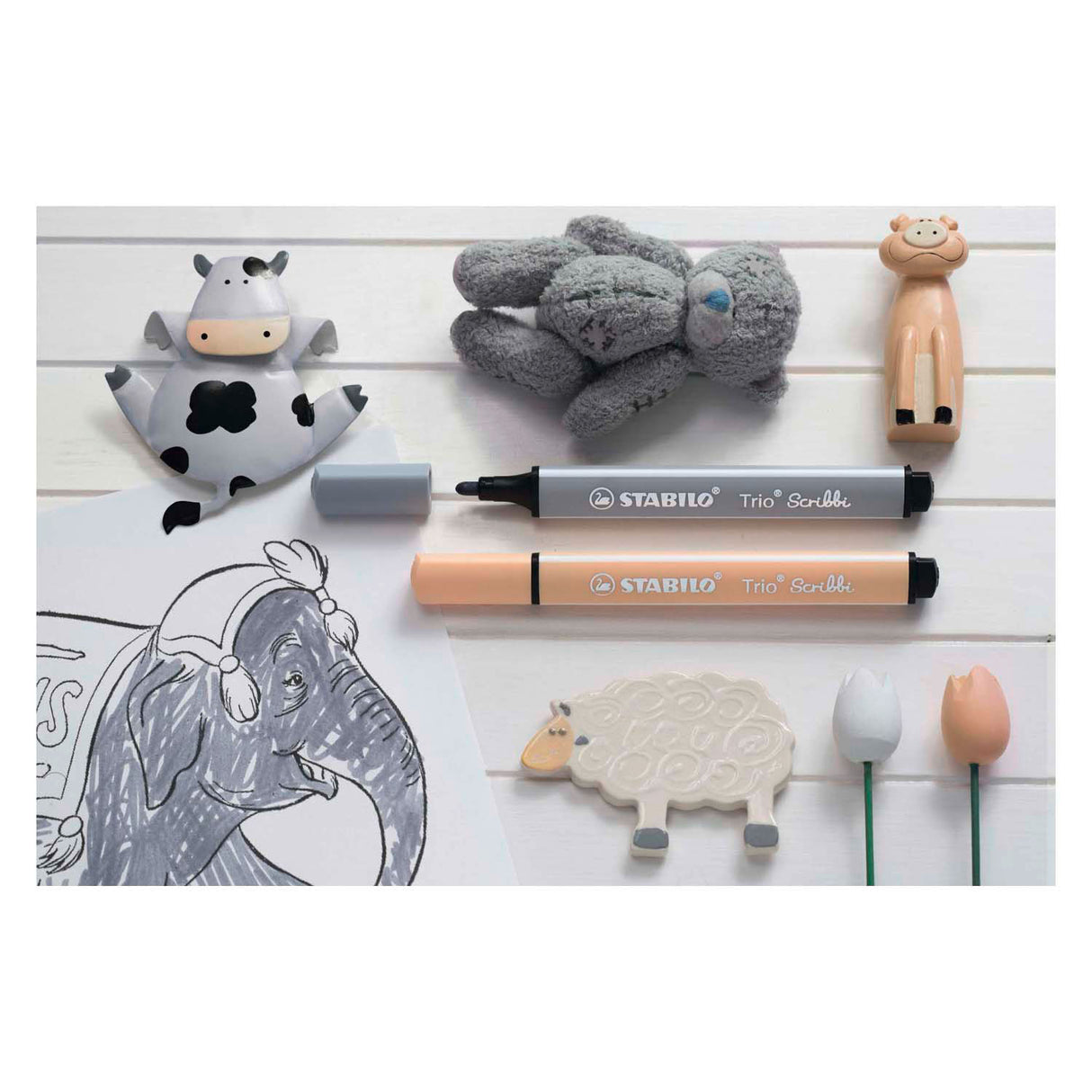 Stabilo Trio Scribbi - Felt -stift le Pointe Taithí - Glas