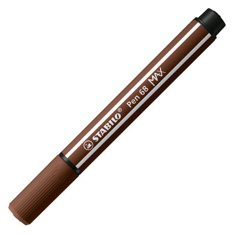 Stabilo pen 68 max - felt tip pen with broad chisel tip - brown