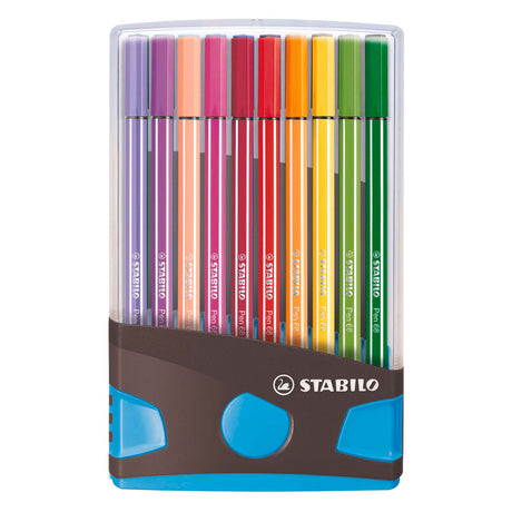 Stabilo Pen 68 Colorparade Fibre-Tip Pens Blue Anthracite - 20-piece set
