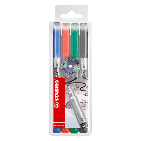 Stabilo write-4-all medium (1.0 mm) permanent marker - 4 pcs.