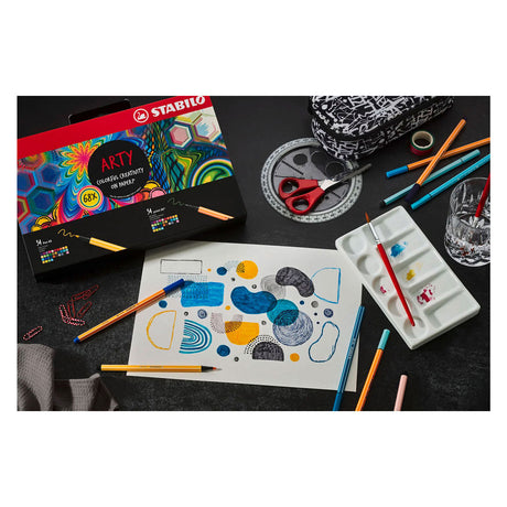 Stabilo Arty Hero Set Pen 68 Markers and Point 88 Fineliners - 68pc.