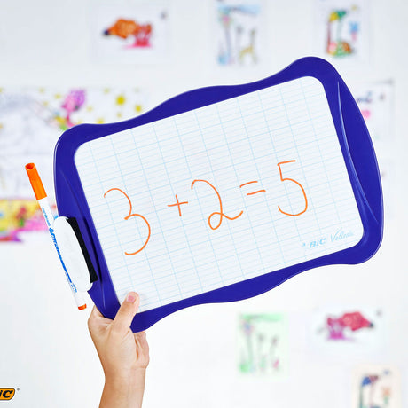 Bic double-sided whiteboard with eraser and marker - educational toy.