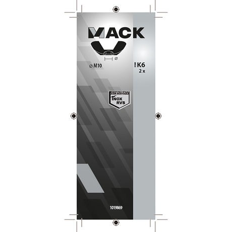 Mack 1019869 - wing nut stainless steel a2 2 pc m10 | 10 pieces