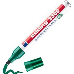Permanent marker edding 3300 green 1-5 mm chisel tip
