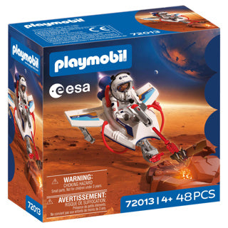 Playmobil space esa space glider | astronaut - flying vehicle with shooting function and gripping arm | space exploration in the nursery | high-quality toy set | fun for children from 4 years | 72013