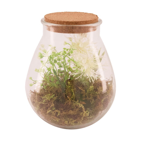 Sklenená váza Natural collection s umelou rastlinou ø19,5x23,5cm