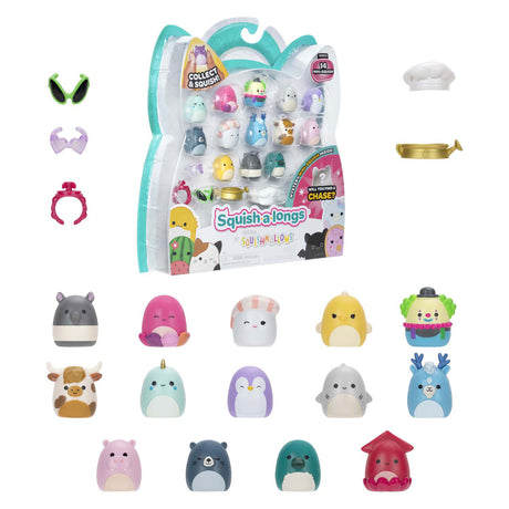 Squishmallows - squish-a-longs grojančios figūrėlės, 14 vnt.