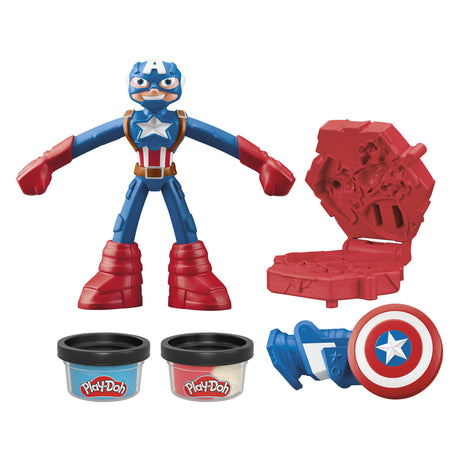 Escudo de carimbo Play-doh Marvel Capitão América - massa de modelar
