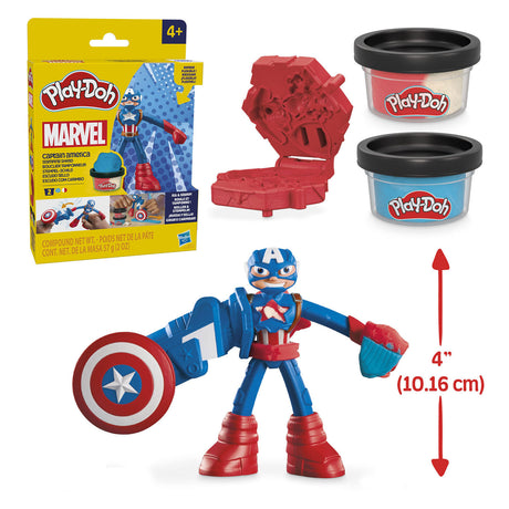 Escudo de carimbo Play-doh Marvel Capitão América - massa de modelar