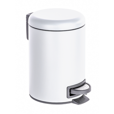 Wenko 1064929 - Leman pedal bin 3 liter matte white | 2 pieces