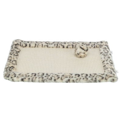 Trixie scratching mat leo leopard print cream