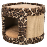 Trixie scratch barrel leo leopard print brown