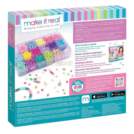 Make it real - heishi craze bead set with storage case - make personalized heishi bracelets