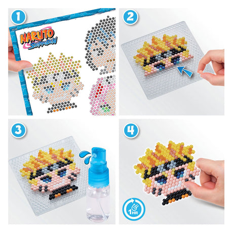 Aquabeads Naruto Keychain Handwierksset - Perlen déi mat Waasser zesummenhänken