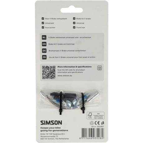 Simson remmenset v-brake voor- en achterrem
