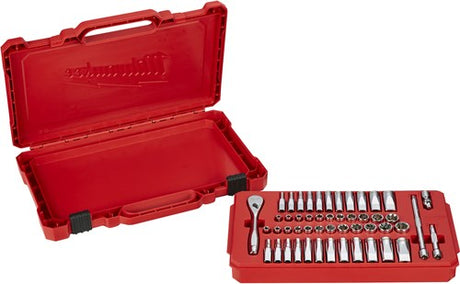 Milwaukee Accessories 1/4" Ratchet and Socket Set | Metric | 28-piece - 4932464943