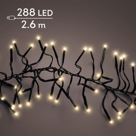 Grozd božičnih lučk Lumineo 288LED 2,6 m mehko zlato za notranje in zunanje prostore