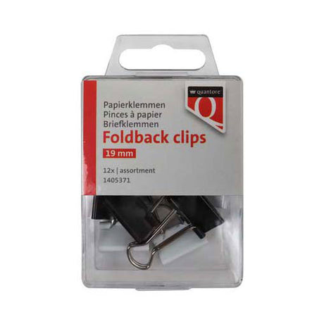 Clips repliables Quantore 19 mm, 12 pcs.