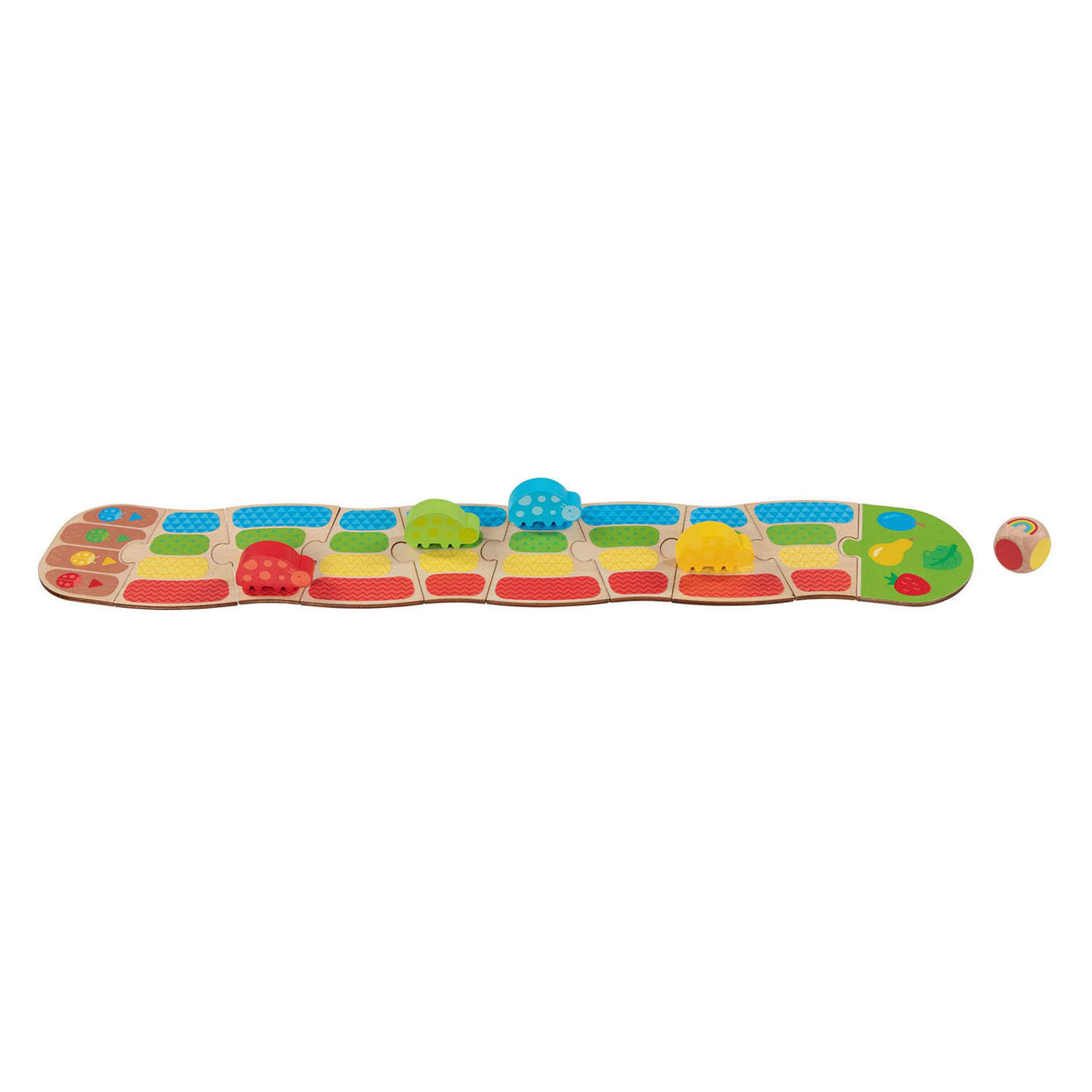 Goki wooden ladybug race dice children's game